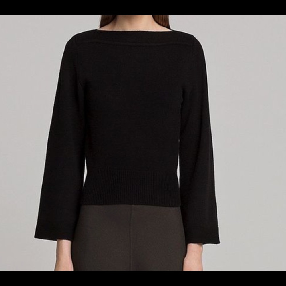 Uniqlo U cashmere blend boat neck sweater black
